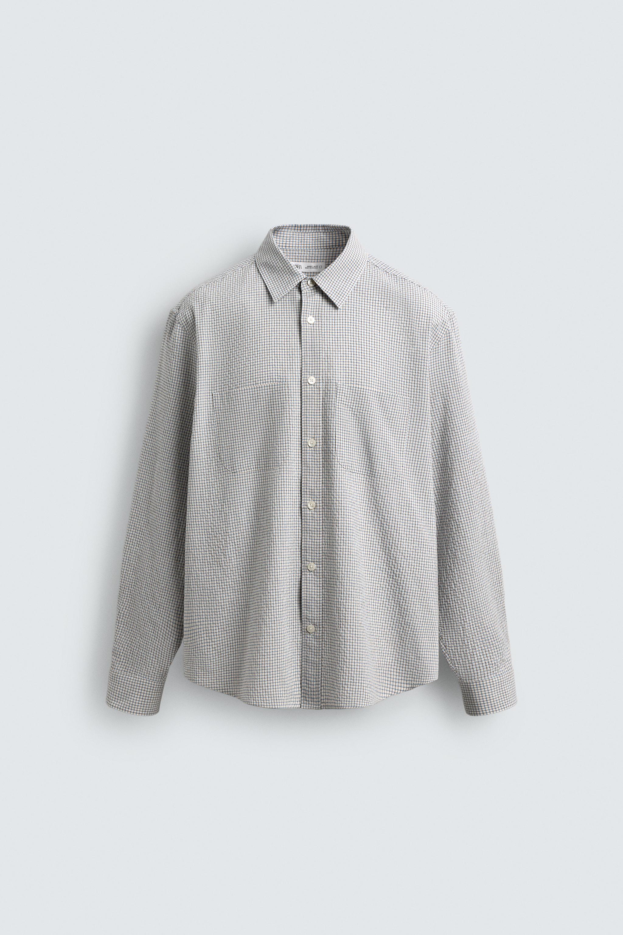 CHEMISE À CARREAUX TEXTURÉE